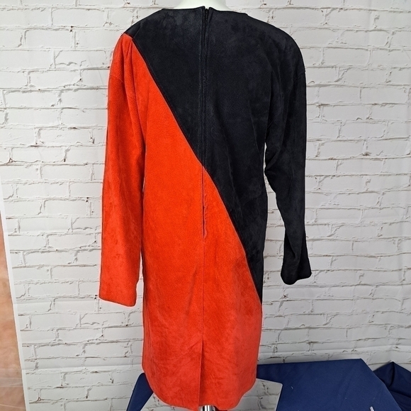 BAGATELLE Vintage Genuine Suede Leather Shift Dress - Picture 5 of 12